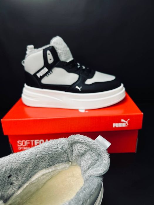 Женские кроссовки Puma Кожаные зимові кросівки пума