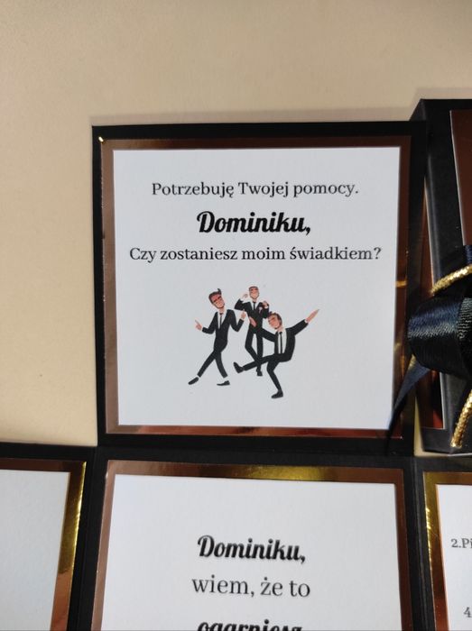 Prośba o świadkowanie, dla świadka, drużby, świadek, drużba