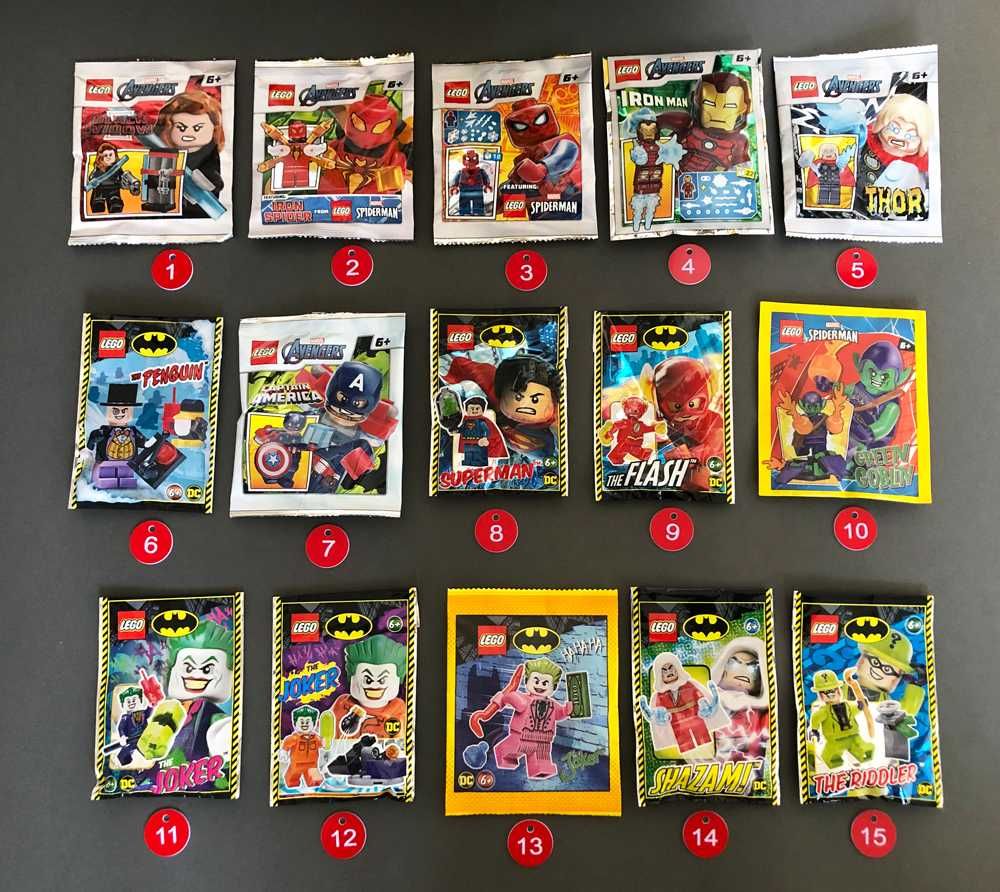 LEGO Polybags DC SUPER HEROES AVENGERS MARVEL GUARDIÕES da GALÁXIA