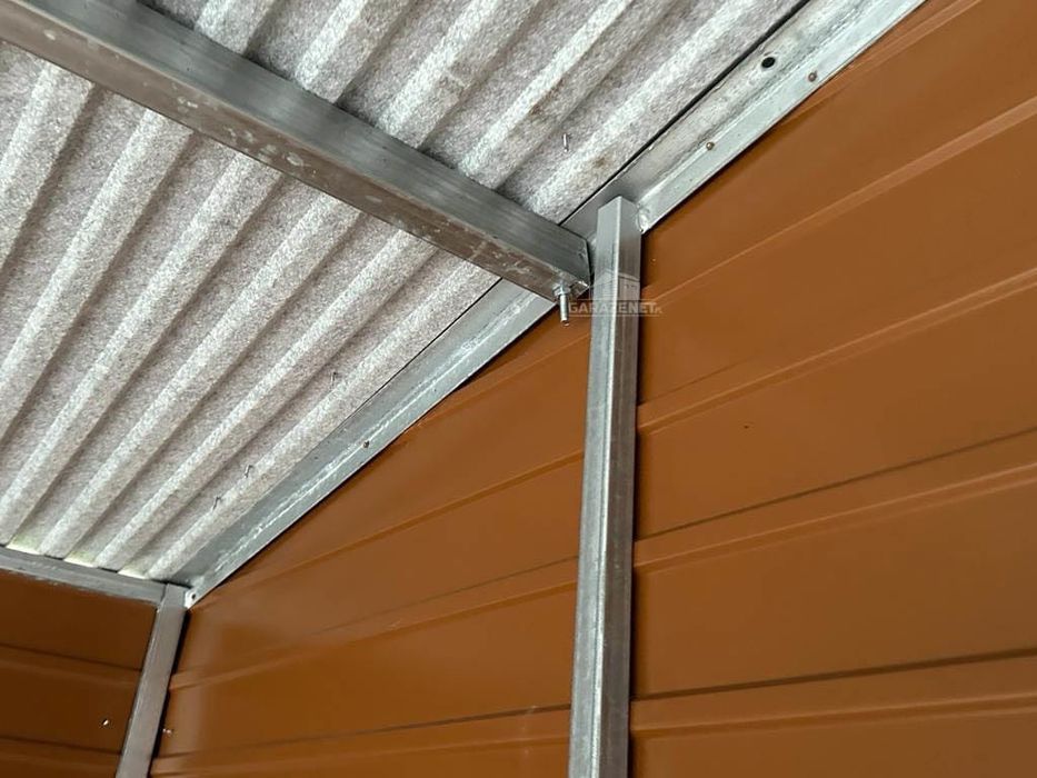 GARAŻ BLASZANY 6m x 6m 2x Brama Drzwi 2x Okno Drewnopodobny 6X6 GB287