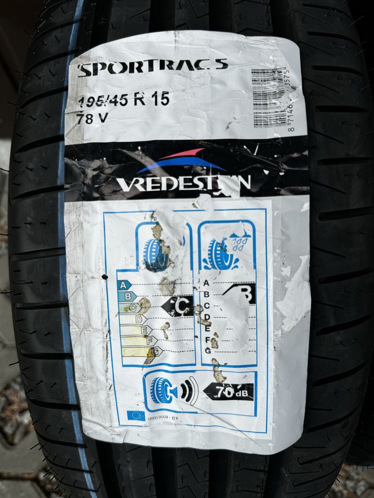 2x Opony Letnie Vredestein 195/45/15 Nowe