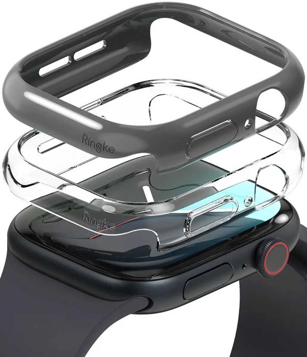 Чехол Ringke Slim Clear+Gray (2шт) Apple Watch 10/11 46mm разные цвета