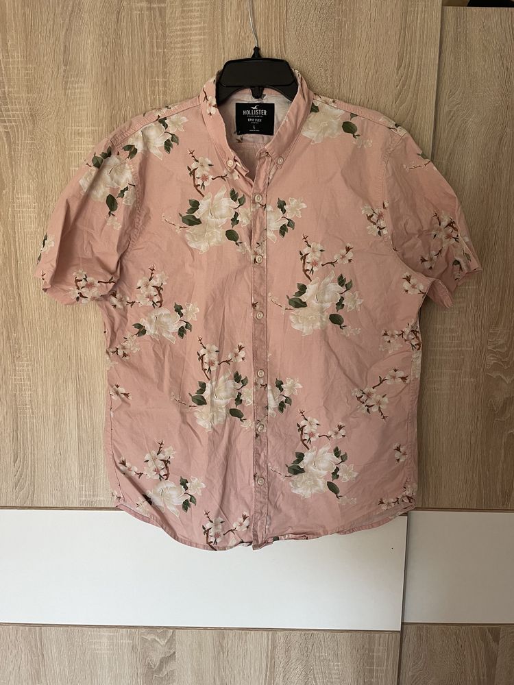 Koszula Hollister M L slim fit hawajska hawaii kwiaty vintage