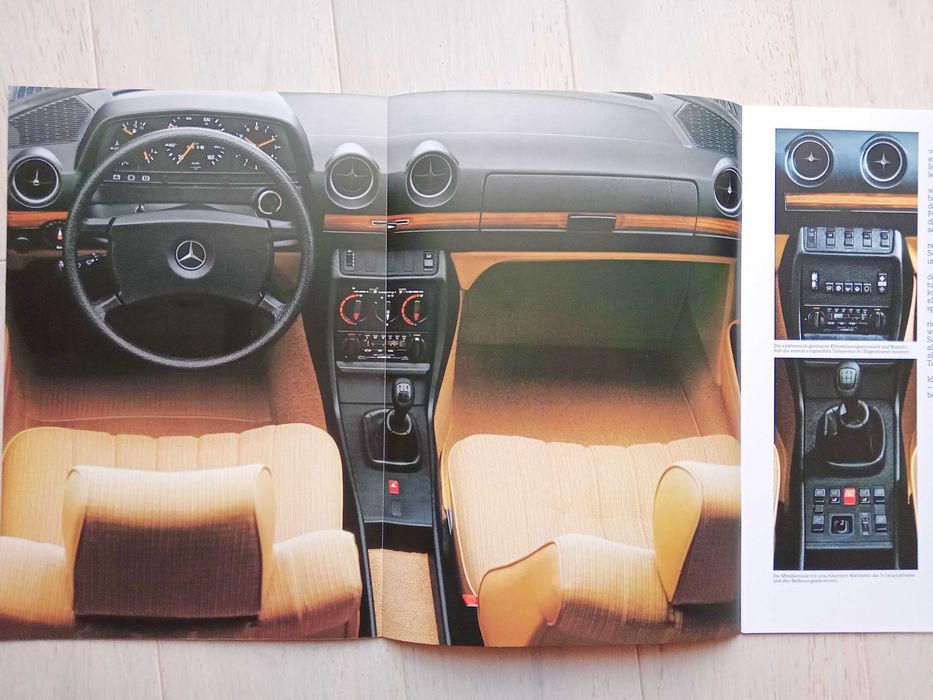 MERCEDES W123 Diesel 1983 (200D 240D 300D) prospekt 34 str., BDB (2nd)