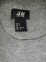 Sweterek elegancki siwy H&M