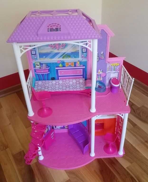 Barbie Piętrowy Domek, meble i akcesoria Mattel