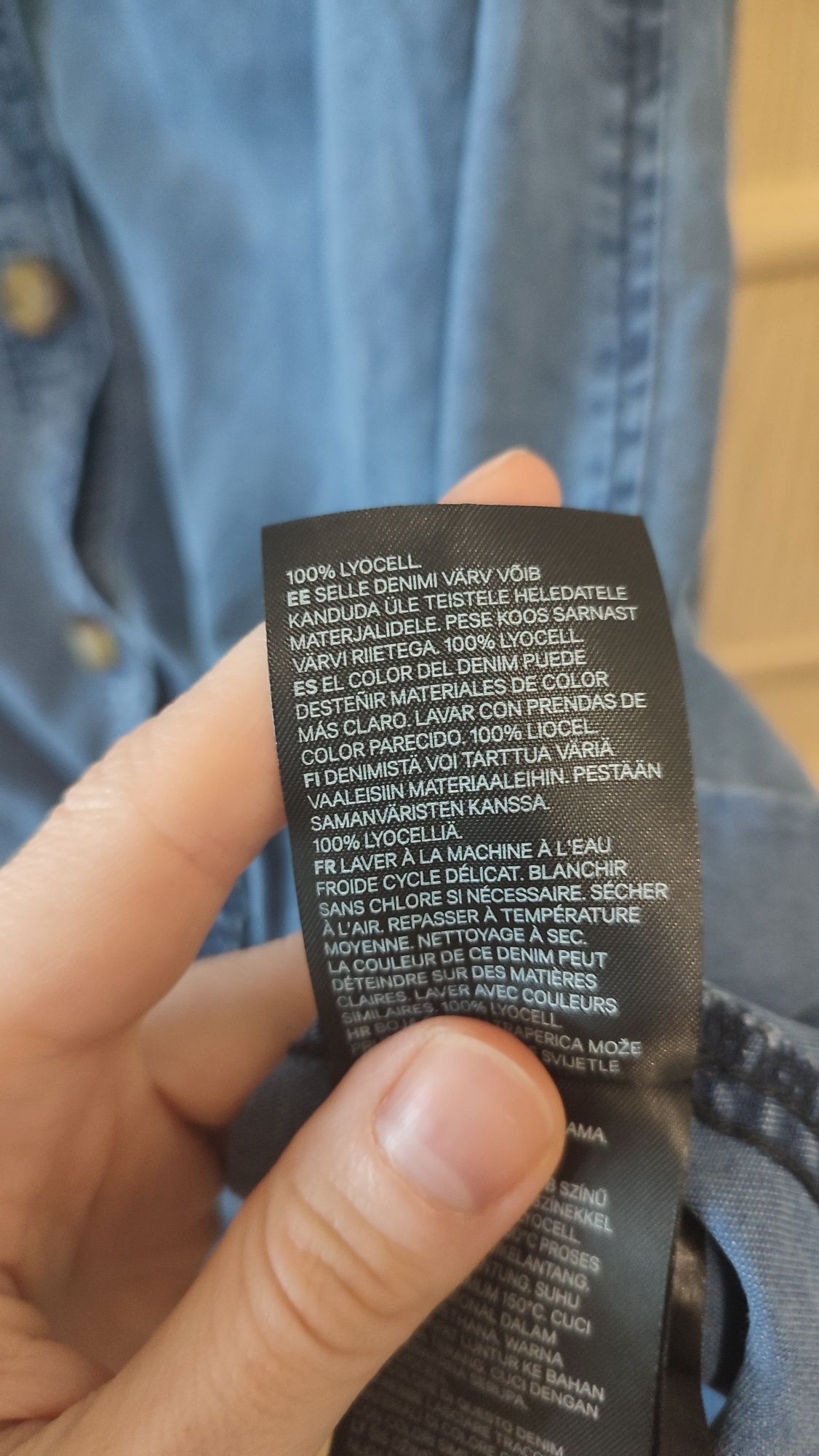 Sukienka szmizjerka midi lyocell od H&M, r. XS