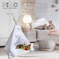 Tipi namiot legowisko dla psa kota białe łóżko budka + TABLICZKA imię