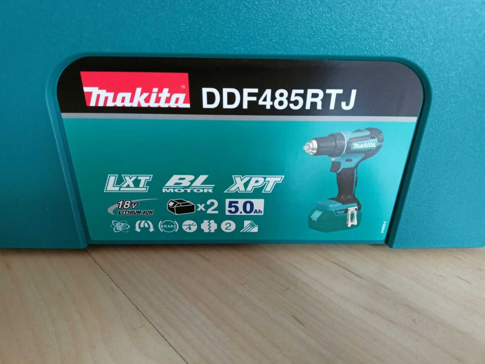 MAKITA DDF485RTJ wkrętarka 18V 2x5Ah 50Nm 2-BIEGI