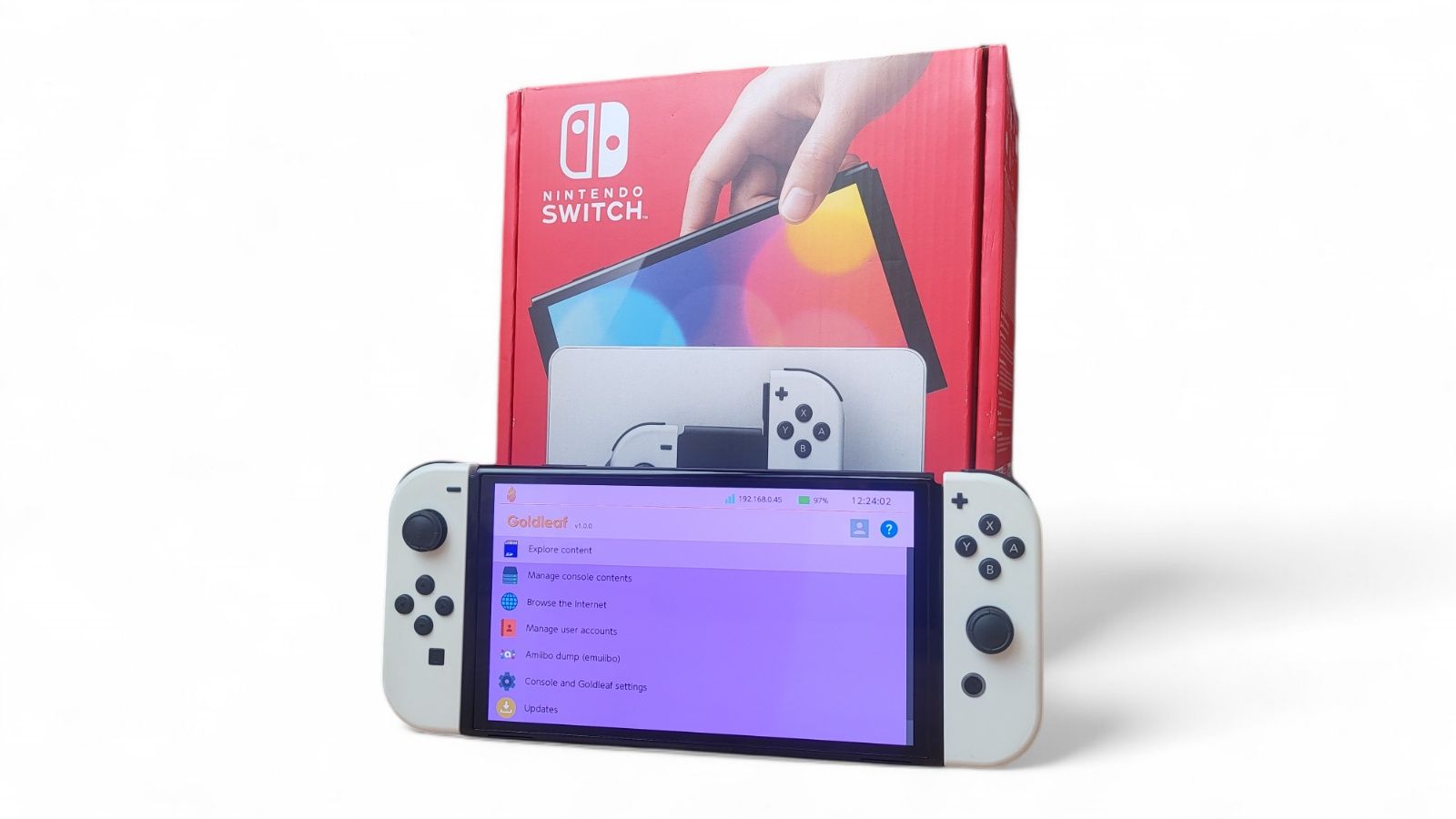 Nintendo Switch OLED CFW HWFLY PICOFLY RP2040 Atmosphere + 128GB SD
