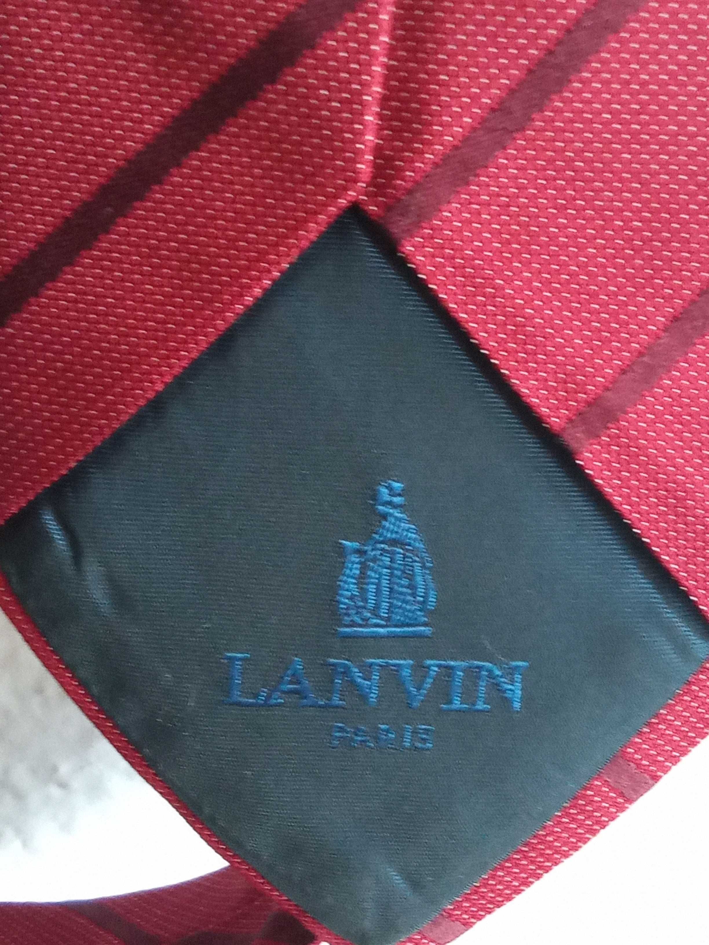 Gravata Lanvin vermelha escura