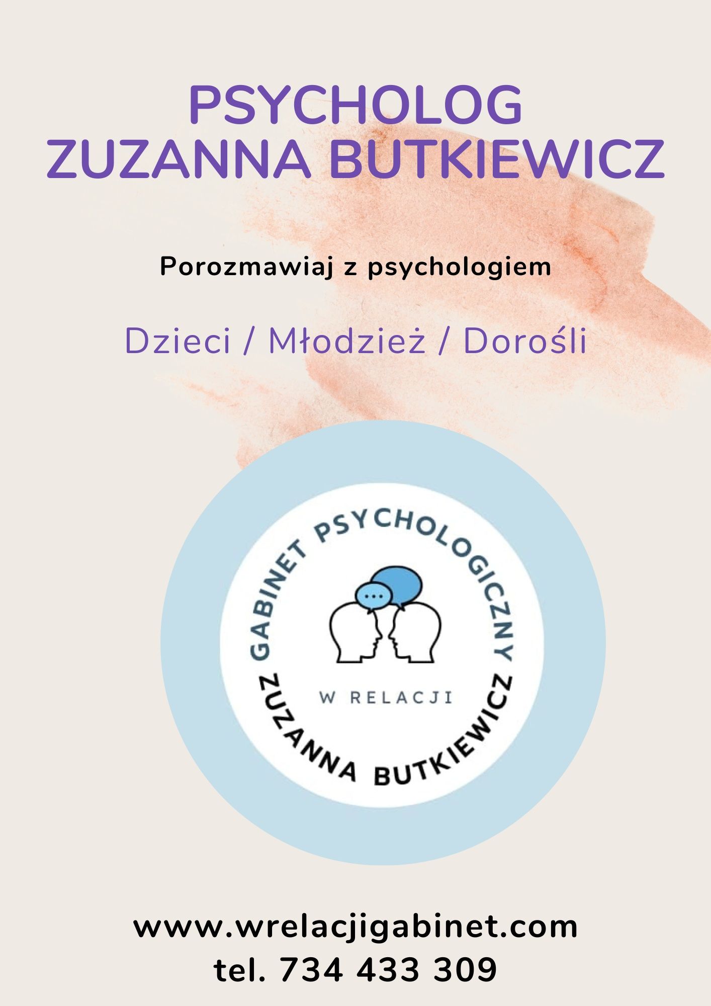 Psycholog dziecięcy, młodzieży i dorosłych