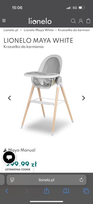 Krzesełko do karmienia Lionelo