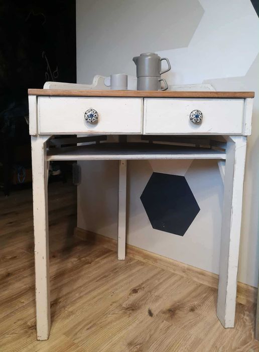 toaletka/ biurko narożne boho - UNIKAT 100% -  drewno vintage