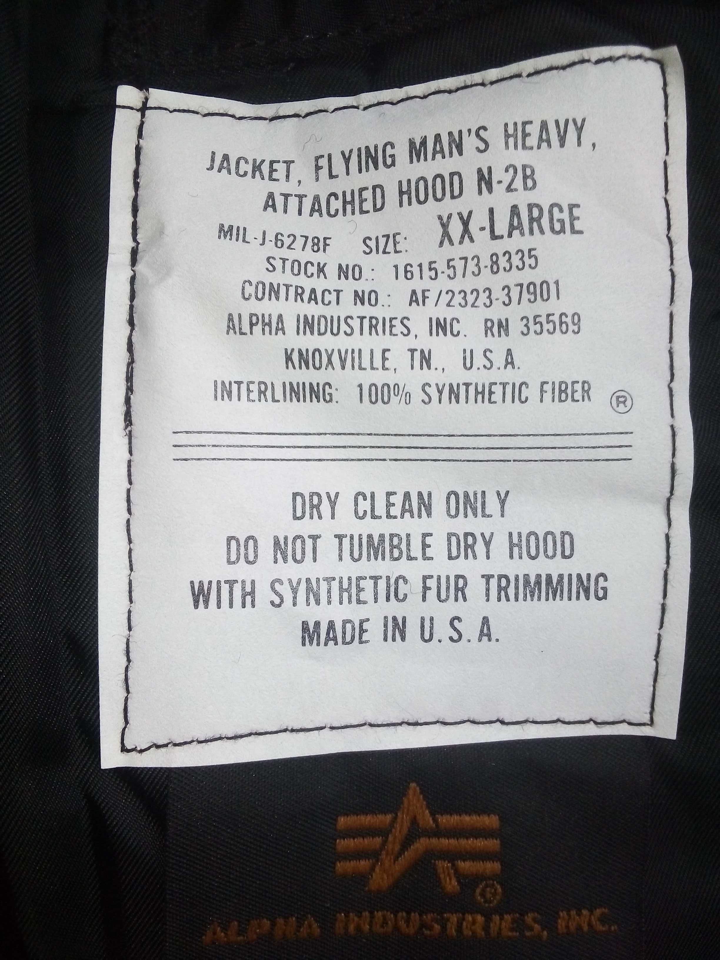 Kurtka alpha industries made in USA