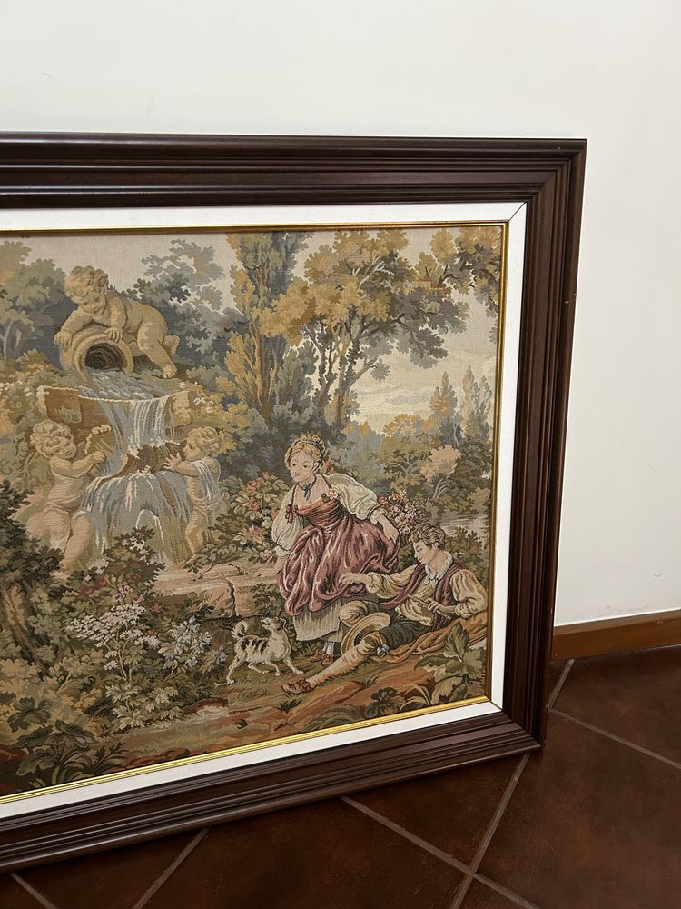 Quadro com tela de tecido