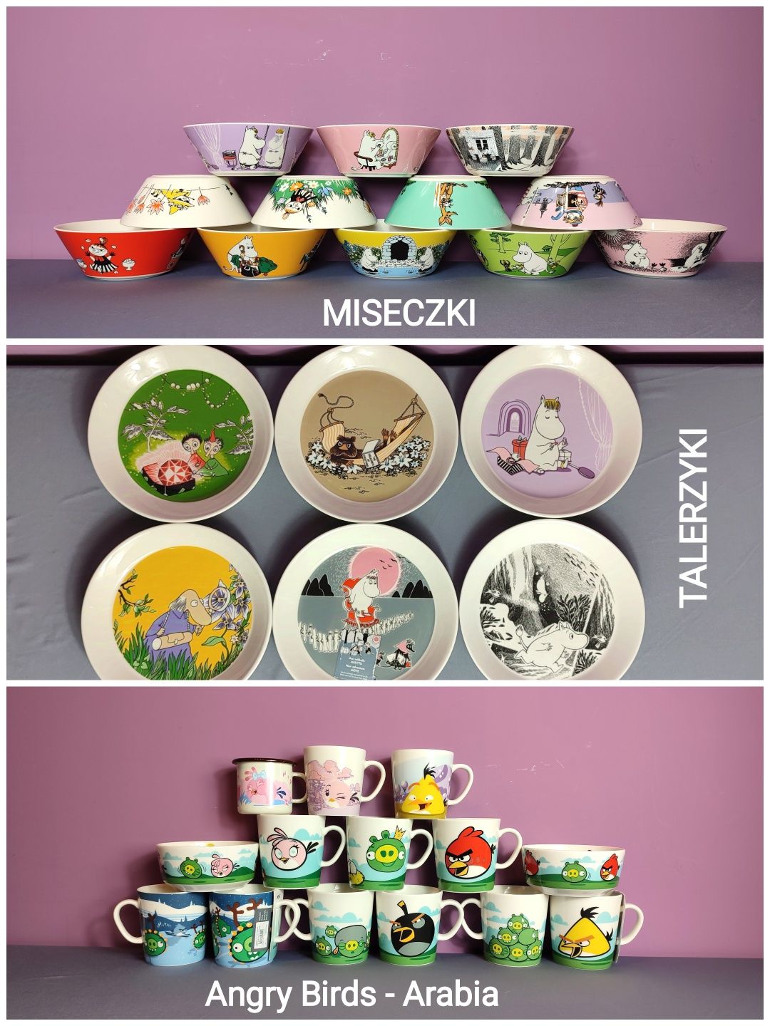 Muminki KUBEK Moomin Arabia Finland - BOBEK 2001 - 2021 z naklejką