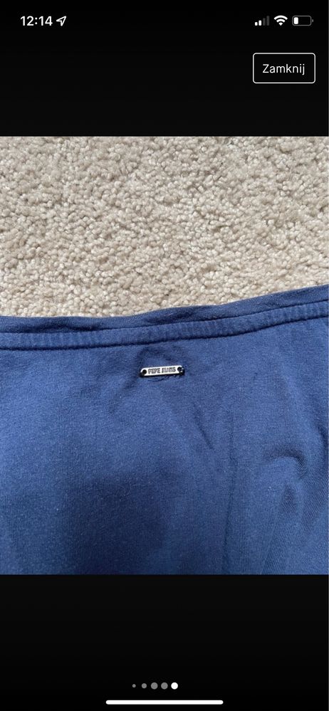 Niebieski T-shirt koszulka Pepe Jeans z podszyciem
