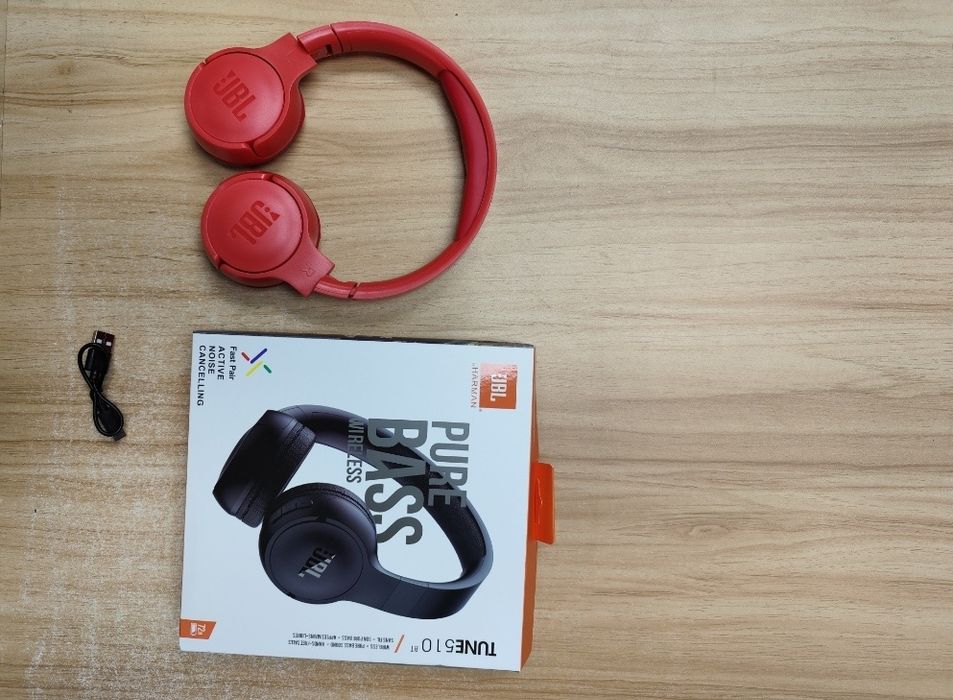 Fone JBL Tune 510BT vermelho – Novo– Bluetooth Sem Fio – 40h de Música