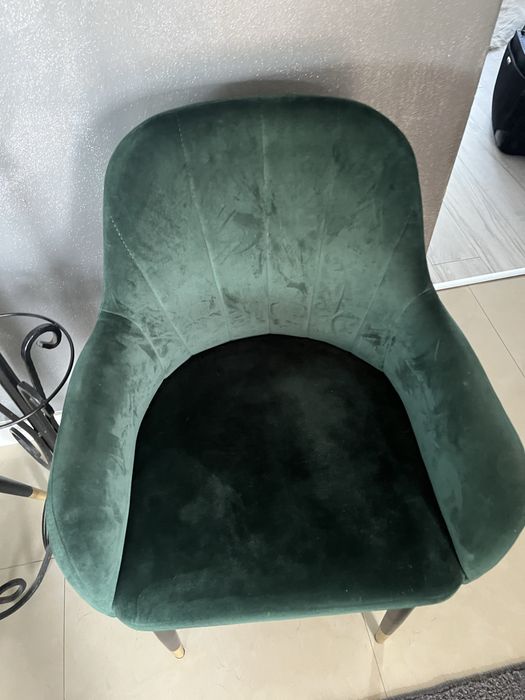 Krzesło kubełkowe zieleń butelkowa 2 sztuki