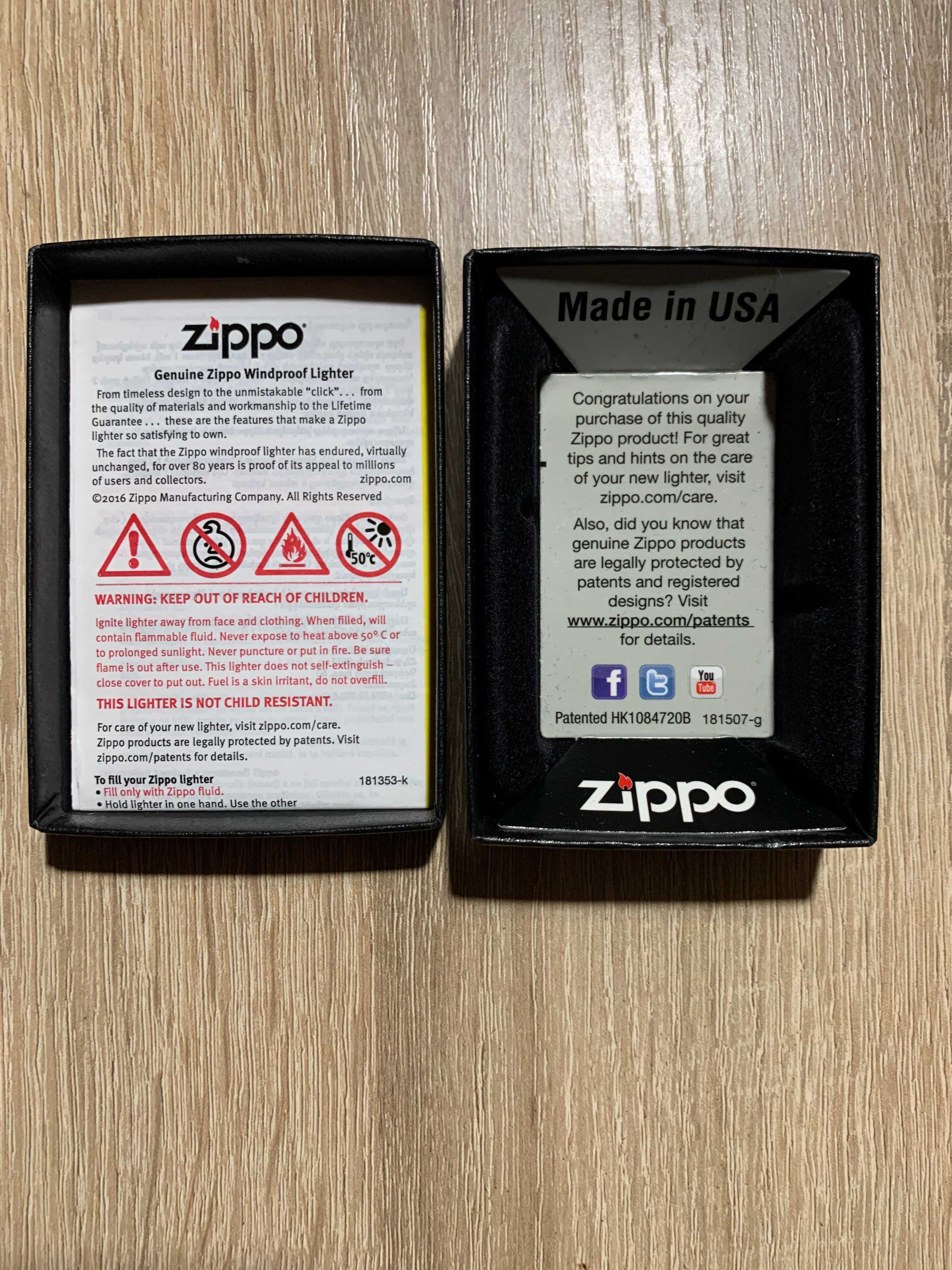 Коробка фирменная от зажигалки Zippo