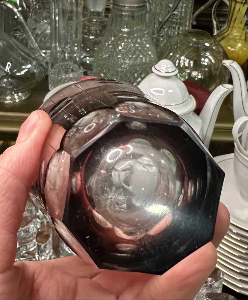 Stara szklanka kryształowa szklana dekoracja może być wazon 746