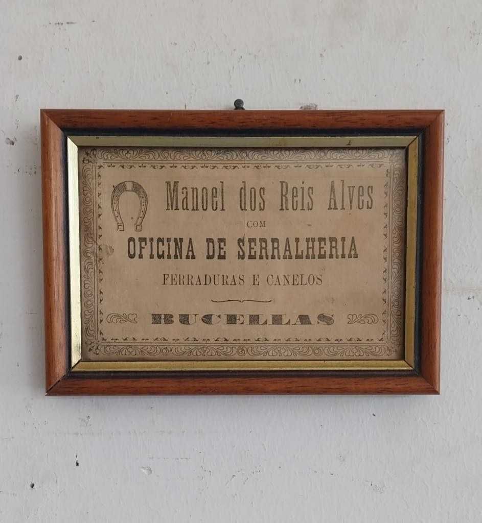 Antigo Raro Talão Publicitário "Oficina de Serralharia" Bucelas 1921