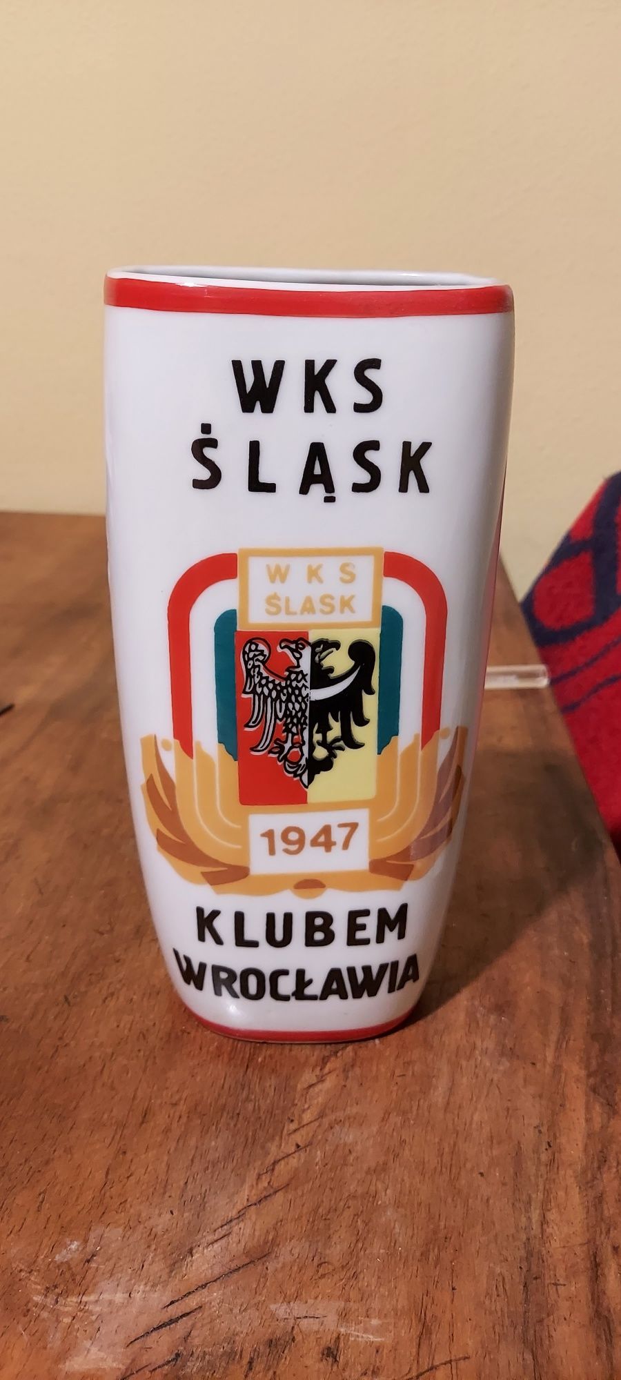 Wazon z logiem WKS z Wałbrzycha - vintage