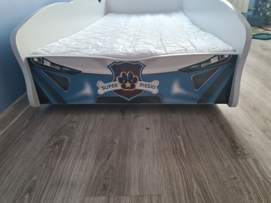 Łóżko z materacem stelaż 80x160 dziecko PSI PATROL