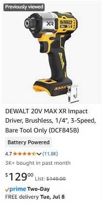 Імпакт Dewalt DCF845B 18/20v XR