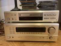 Odtwarzacz CD DENON DVD-2500 Amplituner AVR-1801 kolor szampański