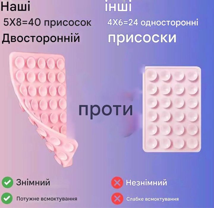 липучка для телефону двухстороння Тримач телефону Stickers silicone