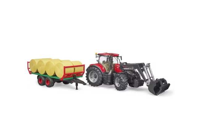 U03198 - Ciągnik Case Optum 300 CVX z ładowaczem czołowym i przyczepą