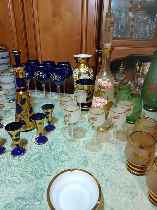 Цветной хрусталь, стекло. Чехия смальта .