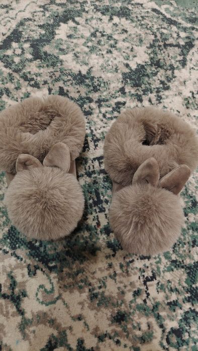 Дитячий тапки тапочки зайчики капці 24-25 розмір 16 см