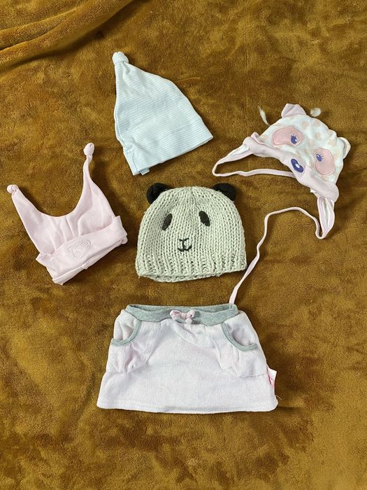 Ubranka dla lalek zestaw czapki + spódniczka