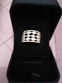 Szeroki pierścionek srebrny 925