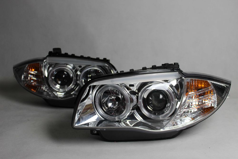 Lampy przednie przód BMW 1 E87 E81 04-11 LED RINGI TUNING CHROM NOWE