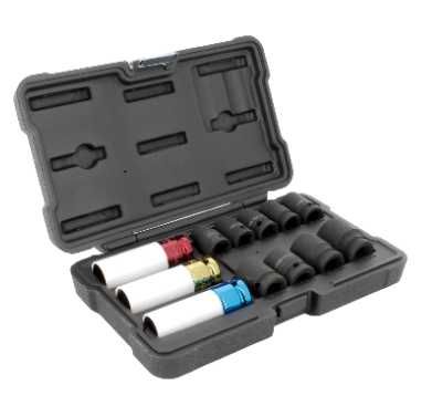 Kit de 12 Chaves de Impacto DE 1/2" HEX.   REF: 52343