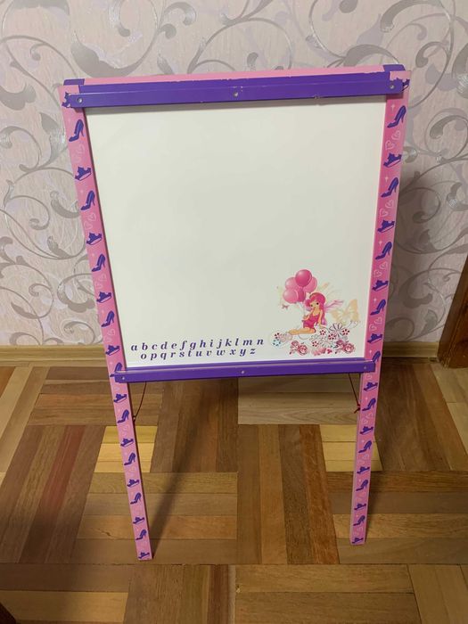 Детская Деревянная двухсторонняя доска для рисования.