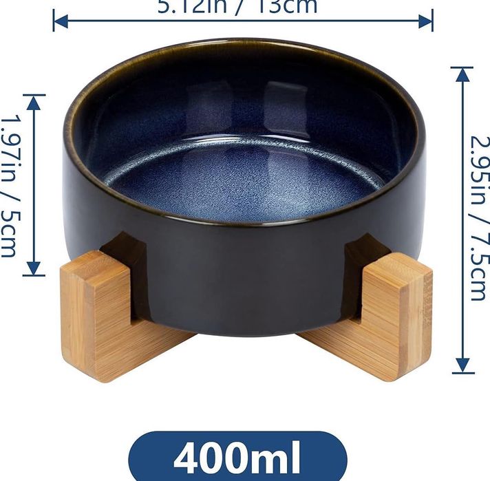 Miska ceramiczna dla psa/ kota 400ml czarna
