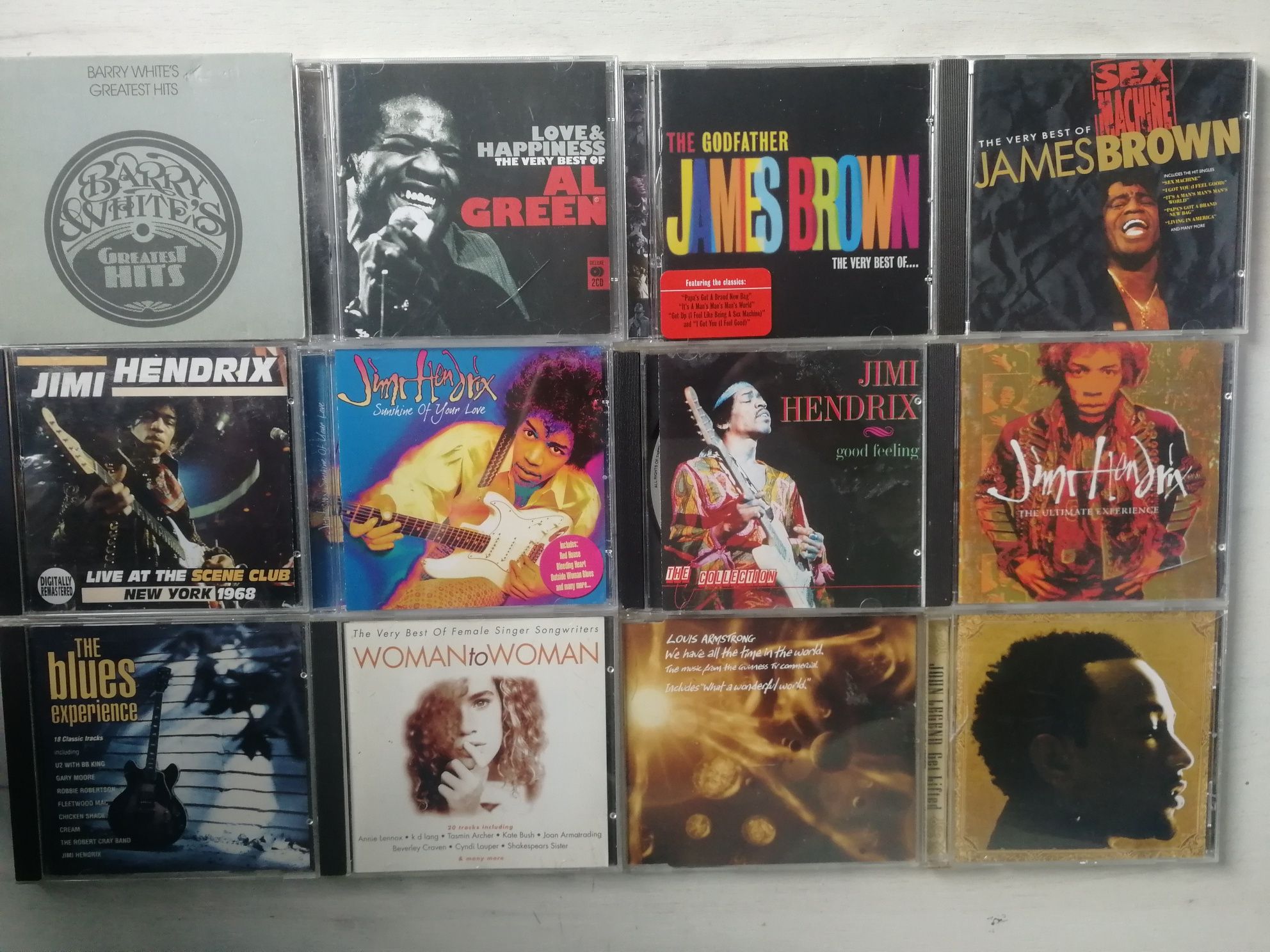 Cd диски Jamiroquai, James Brown, Jimi Hendrix, Luther Vandross