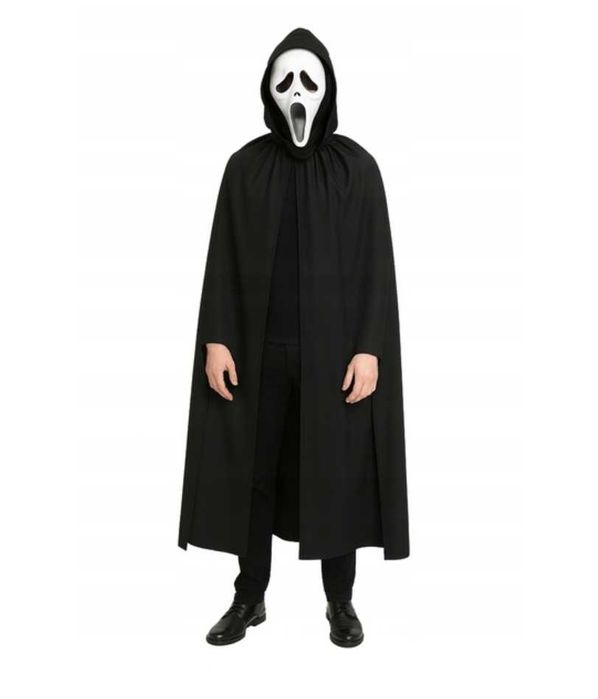 Strój DUCH ŚMIERĆ KRZYK Maska + Peleryna Halloween Jasełka Bal