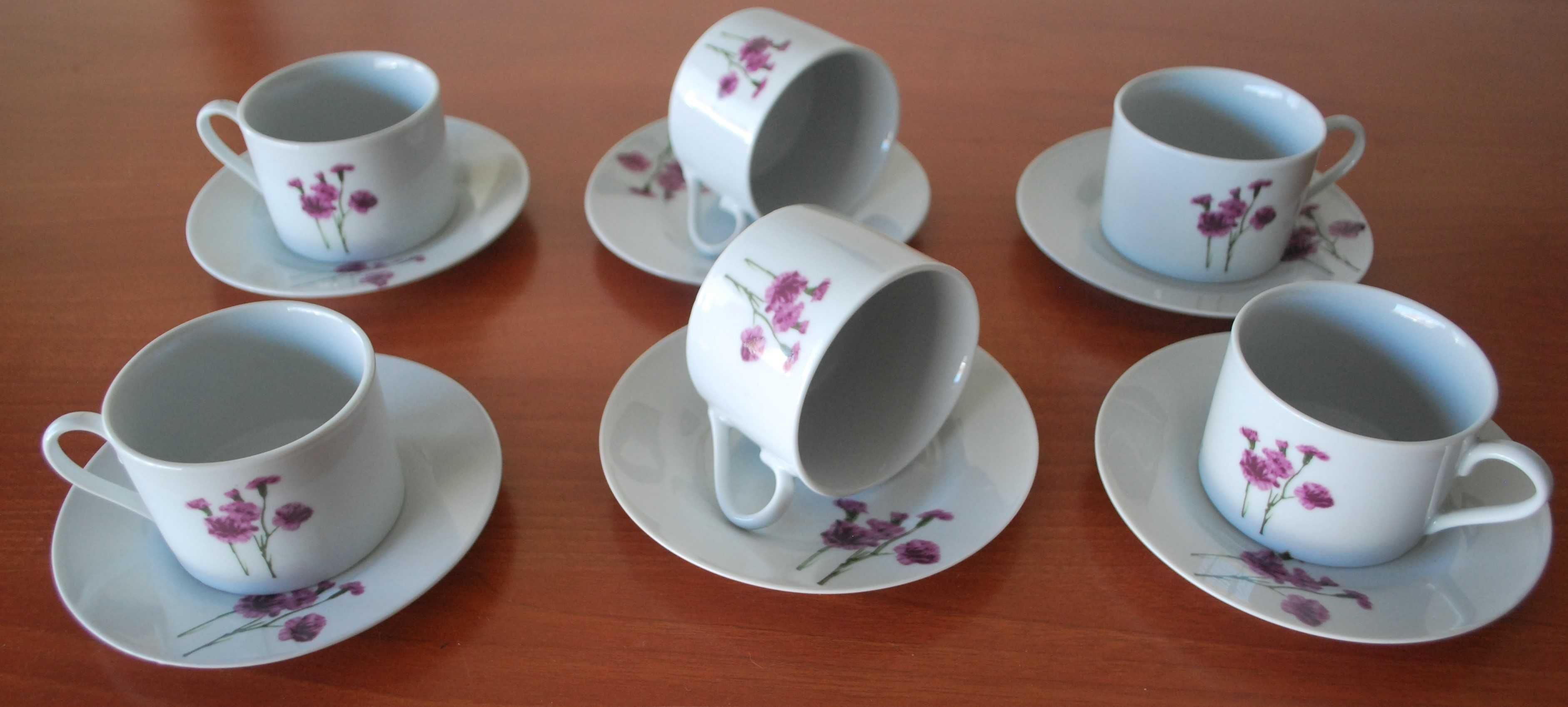 Chávenas de Chá Porcelana Novas (12 Peças)