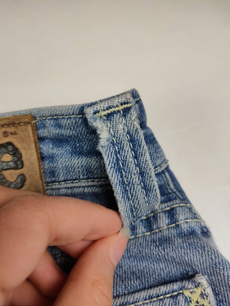 Niebieskie jeansy damskie spodnie dżinsowe klasyczne Lee blue jeans (X
