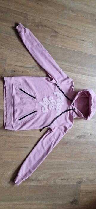 Bluza jeździecka konna Fleur de lys różowa xxs 9-11 lat + kamizelka 4f
