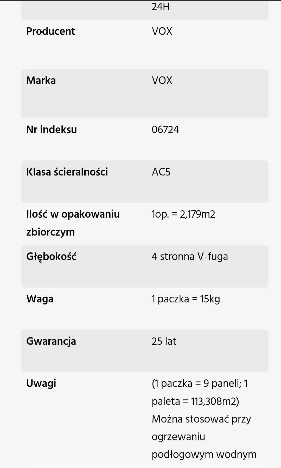 Sprzedam panele podłogowe QUERRA MAGNA PLUS DĄB OSTE | VOX