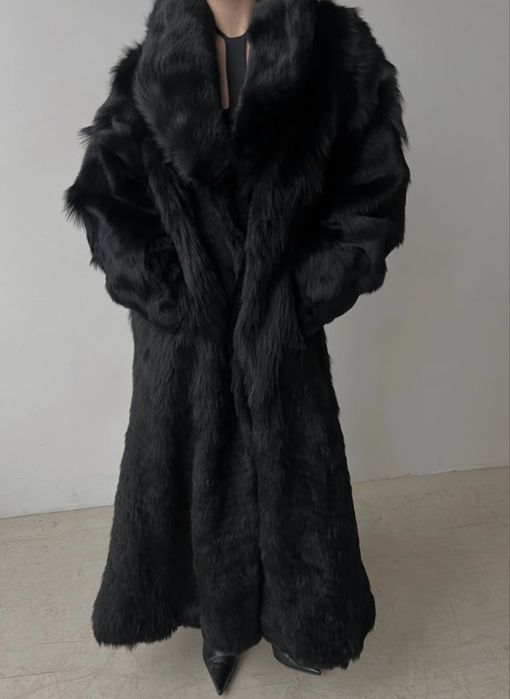 шуба натуральна вінтажна довга