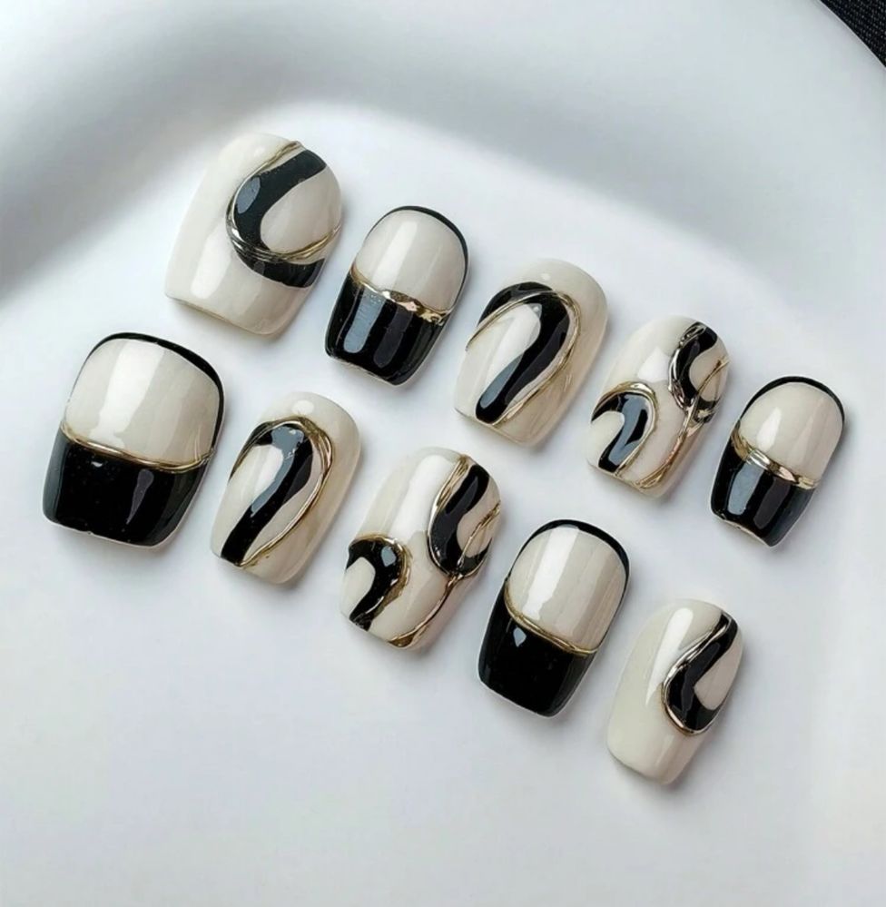 Unhas postiças press on com nail art NOVAS