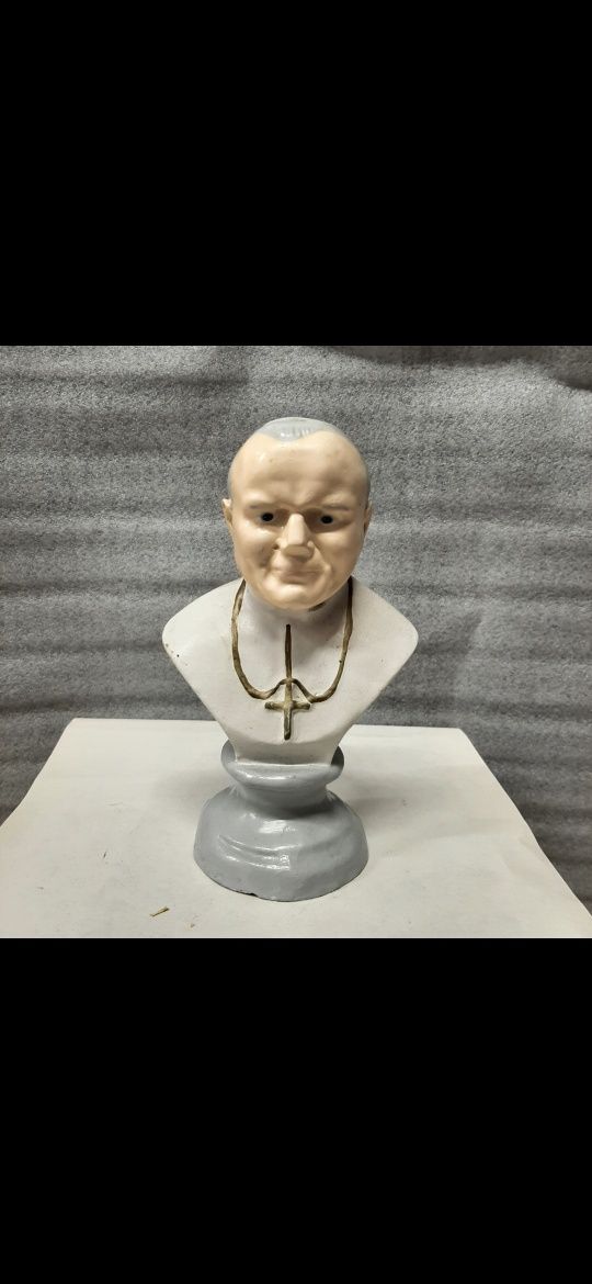 Popiersie Jana Pawła II gipsowe vintage